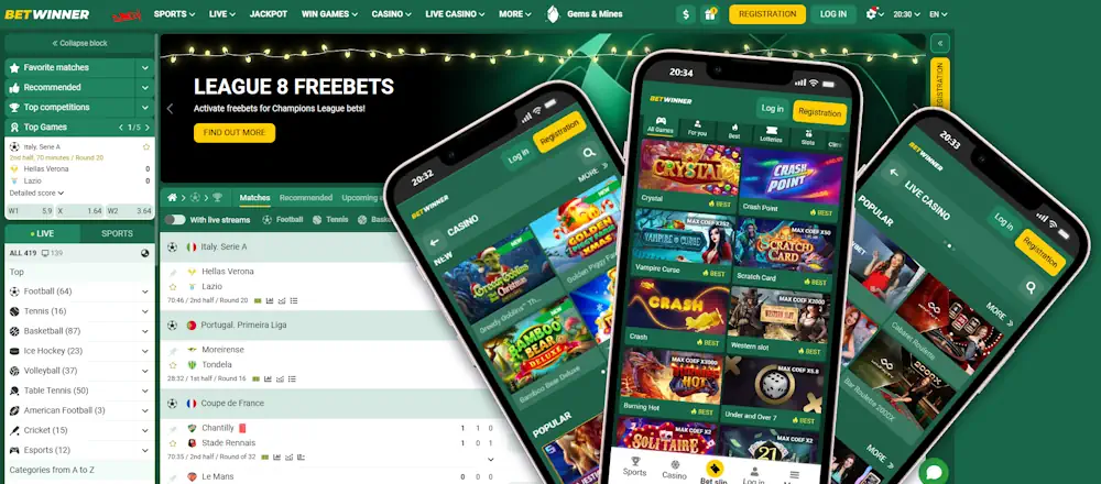 Betwinner Casino and Sportsbook Screenshot